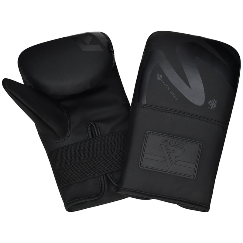 RDX F15 Noir Bag Gloves 4OZ Black - Peak Home Fit