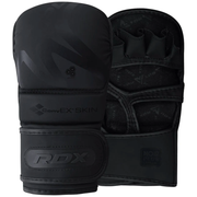 RDX T15 Noir Hybrid Mma Grappling Gloves With Best Knuckle Protection 7oz - Peak Home Fit