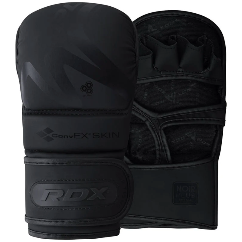 RDX T15 Noir Hybrid Mma Grappling Gloves With Best Knuckle Protection 7oz - Peak Home Fit