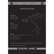 RDX X1 Punch Bag Steel Wall Bracket - Peak Home Fit