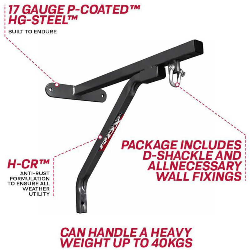RDX X1 Punch Bag Steel Wall Bracket - Peak Home Fit