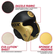 RDX L1 Mark Pro Cheek Boxing Training Head Guard - Peak Home Fit